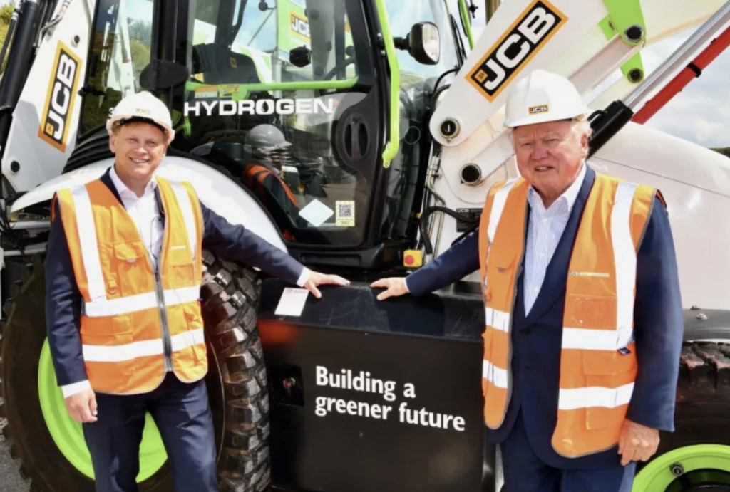 UK energy secretary impressed with JCB hydrogen engine development